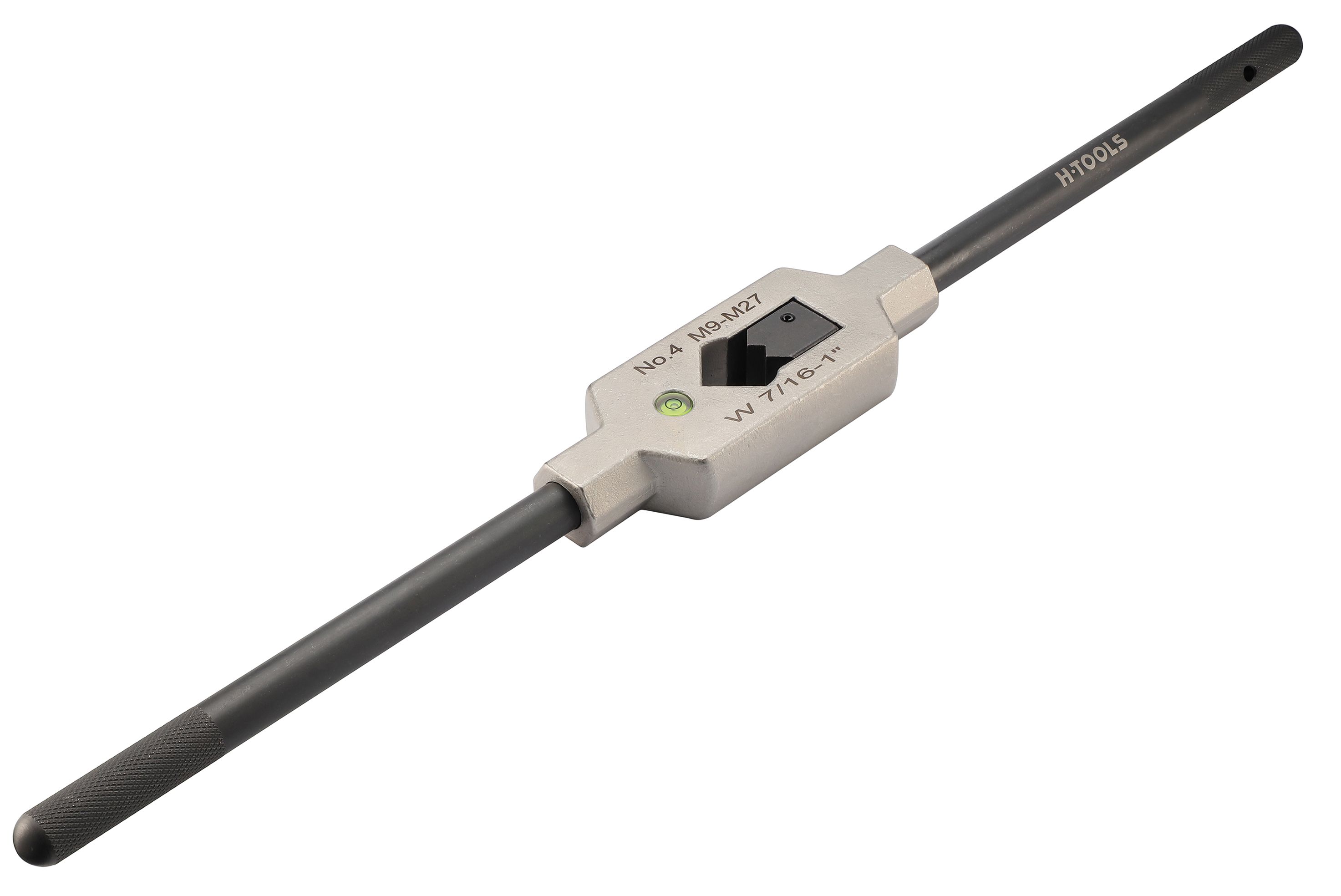 Вороток для метчиков с уровнем №4 M9-M27 (5,5-16,0 мм) 480 мм Inox DIN 1814 H-Tools 08802070 - фото