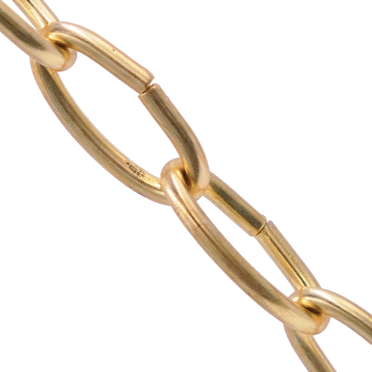 Цепь декоративная стальная "Овальная" 2,8 мм 30 м 152230, латунь - фото