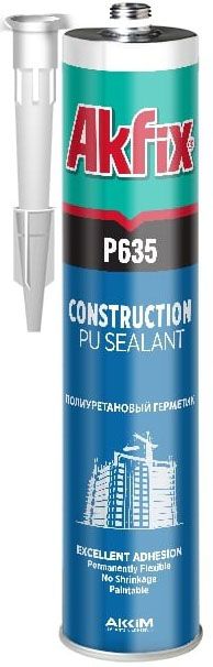 Изображение товара Полиуретановый герметик P635 AKFIX 310 мл серый для строительных и ремонтных работ
