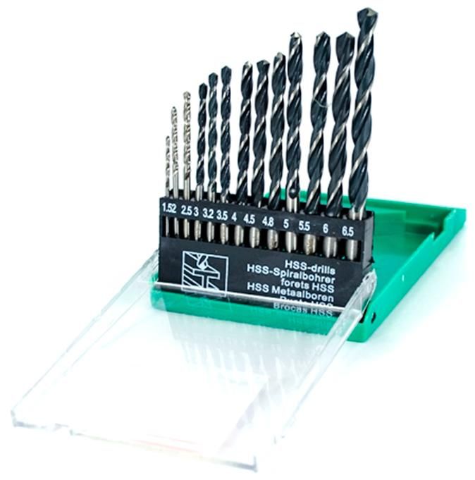 Изображение товара Набор сверл по металлу 13 шт HSS ri.243.128 диаметр 1,5-6,5 мм удобный пластиковый кейс