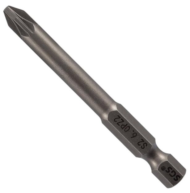 Бита крестовая PZ2 длина 70 мм SGS 6370-6.0-PZ2-5, сталь S2, 5 шт - фото