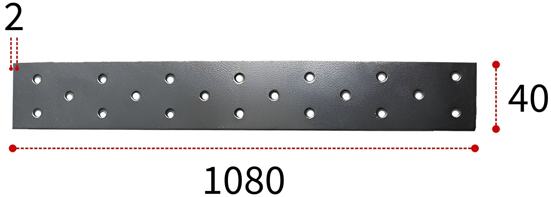 Соединительная пластина ПТ 1080х40х2 мм, горячий цинк - фото