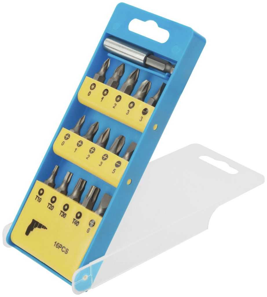 Набор бит FIT 57632, сталь Cr-V, 15 шт - фото