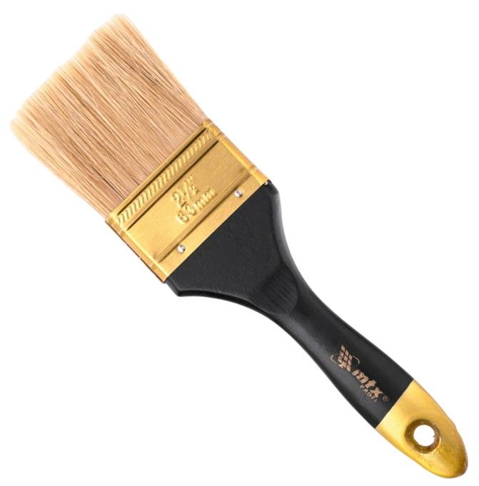 Кисть плоская с деревянной ручкой Профи Matrix, натуральная щетина - фото