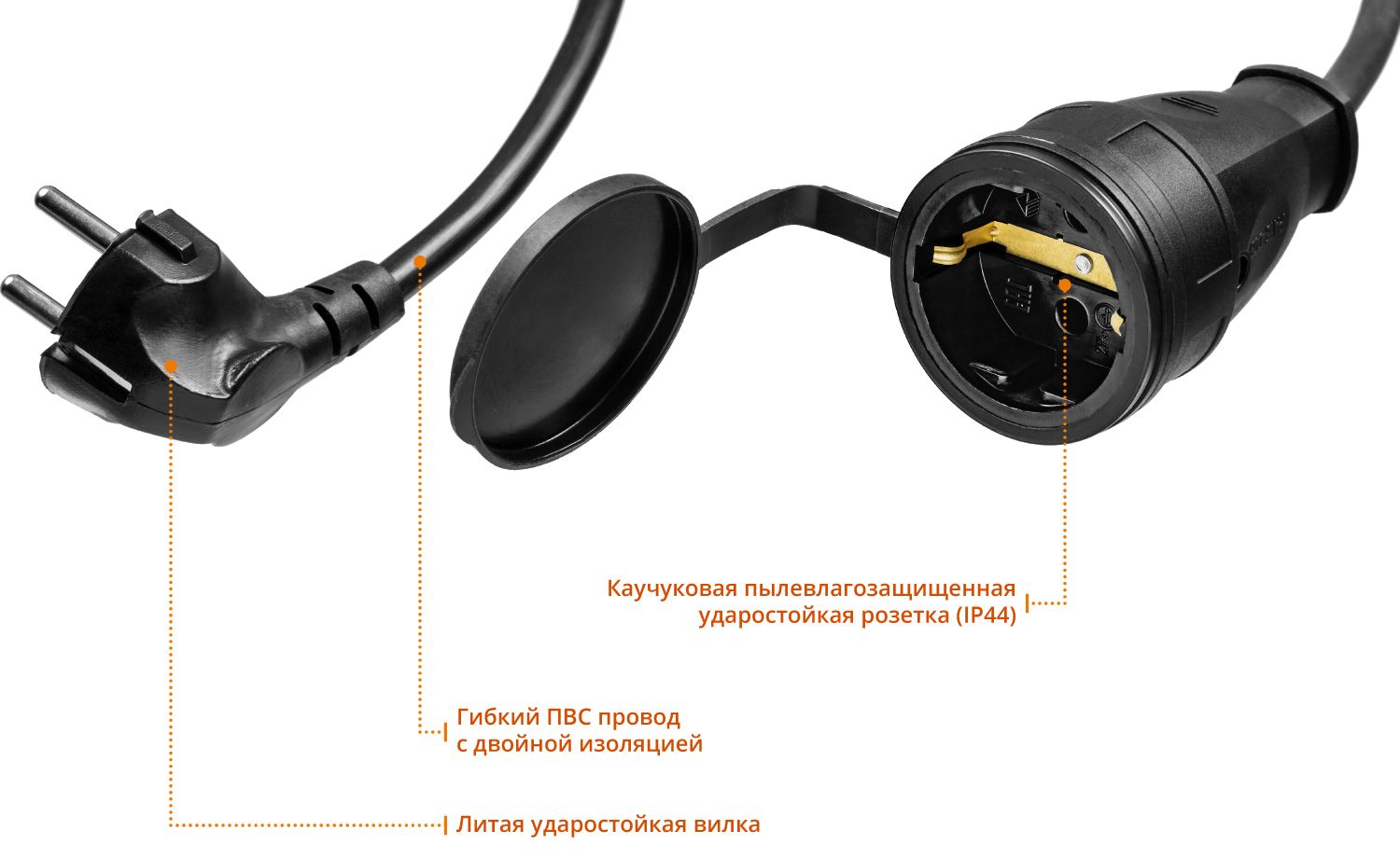 Удлинитель-шнур силовой 30 м МС-315 Stayer 55028-30 - фото