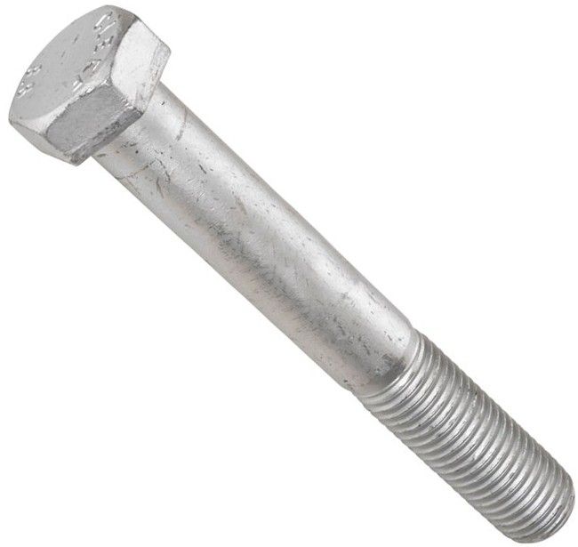 Болт шестигранный М10х50 мм DIN 931, класс прочности 8.8, цинк-ламельное покрытие flZnncL/480h - фото