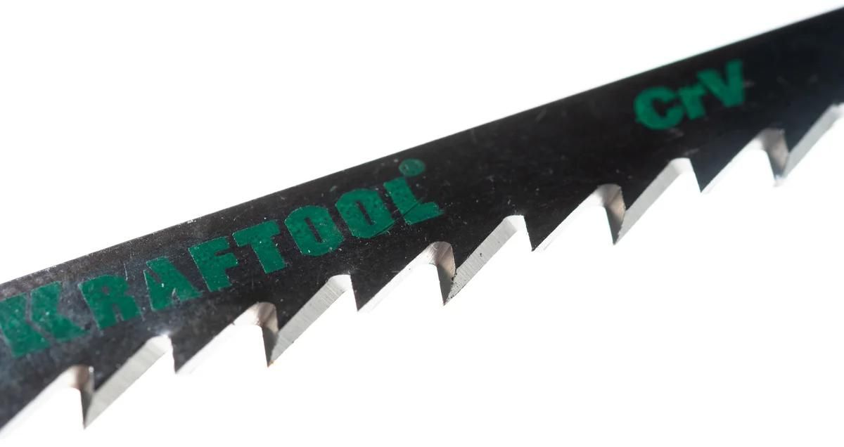 Полотно по дереву для лобзика 100/75 мм, быстрый рез T144D Kraftool 159521-4, хромованадиевая сталь, 2 шт - фото