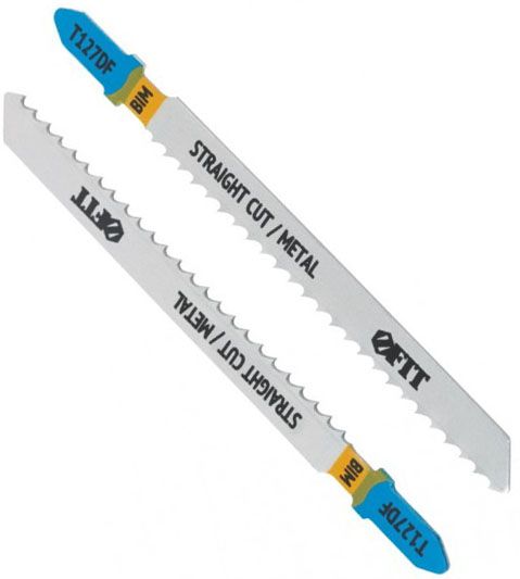Полотна по металлу T127DF для электролобзика 74х3 мм FIT 40927, сталь HSS, 2 шт - фото