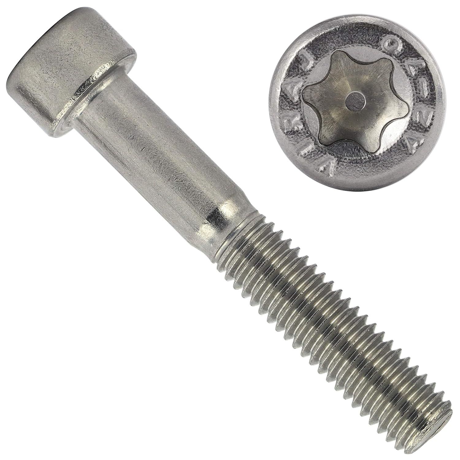 Винт (болт) с цилиндрической головкой М4х4 ТX DIN912 (ISO 4762), полная резьба, нержавеющая сталь А2 - фото