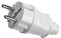 Изображение товара Вилка прямая с заземлением 16 А/220 В 3500 Вт MaxElectro Master Stayer 55160-W, белая Изображение товара Вилка прямая с заземлением 16 А/220 В 3500 Вт MaxElectro Master Stayer 55160-W, белая