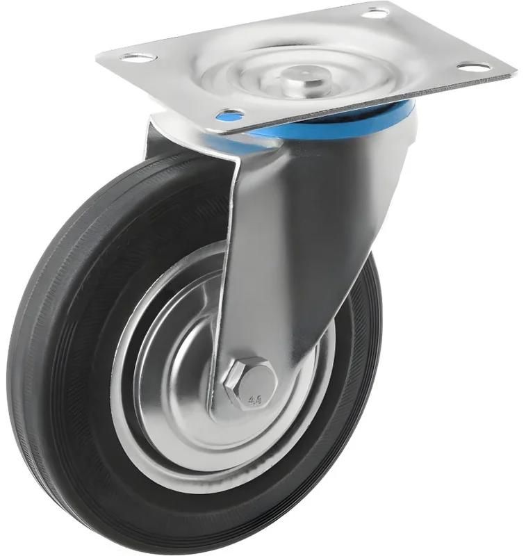Колесо из резины с площадкой, поворотное 160 мм SC 63L - фото