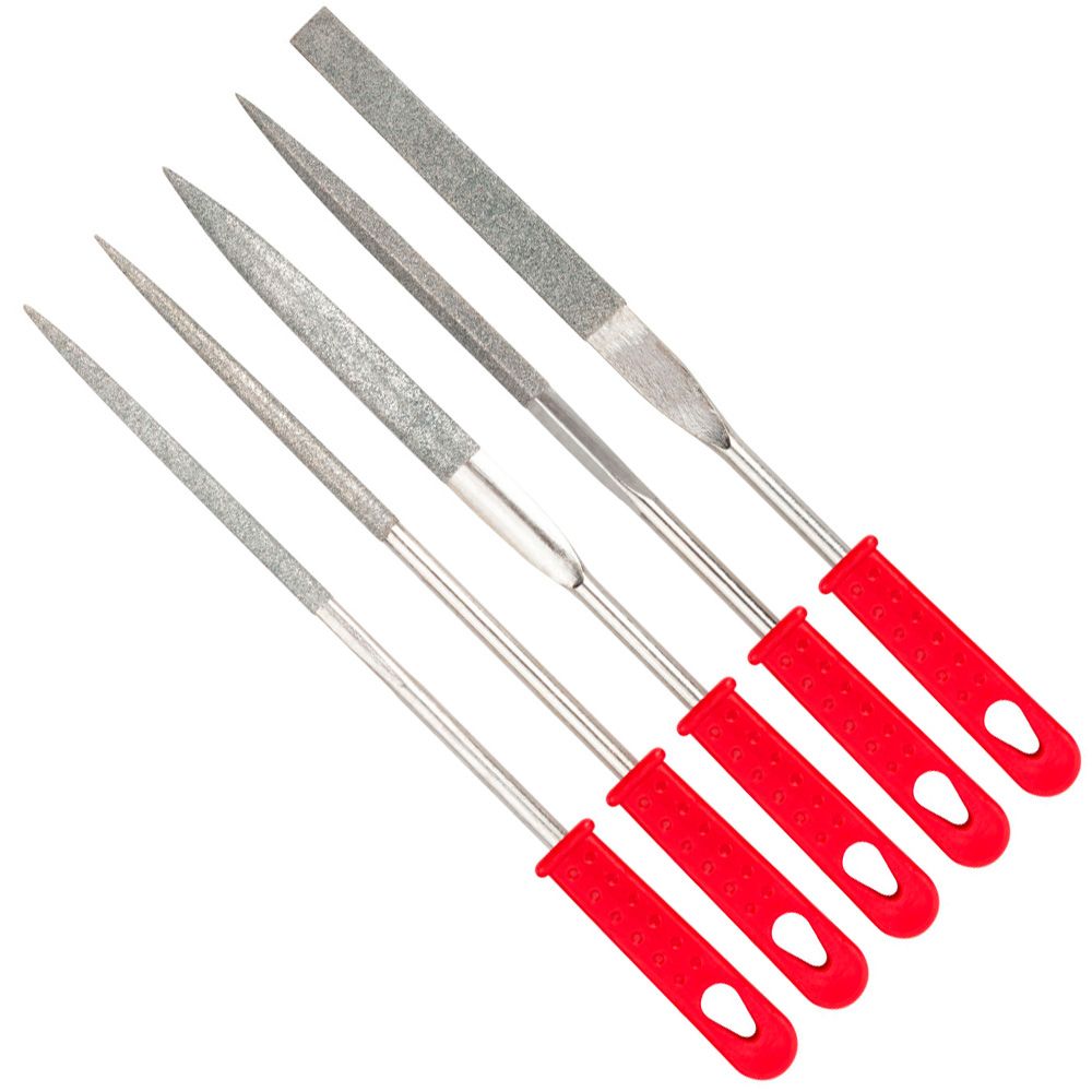 Изображение товара Набор алмазных надфилей 170 мм 5 шт КУРС 42159 для обработки твердых материалов