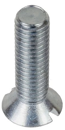 Винт дюймовый с потайной головкой и прямым шлицем UNC #4 - 40x3/8" DIN 963 (ISO 2009), нержавеющая сталь А2 - фото