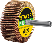 Круг шлифовальный лепестковый 50х20 мм Р100 на шпильке Stayer 36607-100