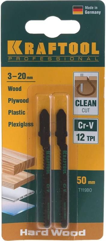 Полотно по дереву для электролобзика Kraftool, хромованадиевая сталь - фото