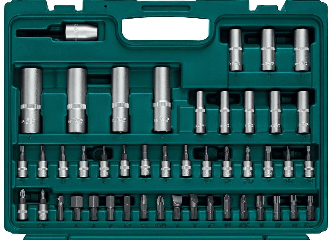 Набор инструмента универсальный 1/2"+1/4" Kraftool X-Drive 27883-Н95_z01М, 94 предмета - фото