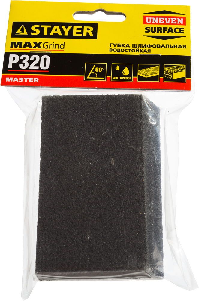 Губка шлифовальная четырехсторонняя угловая 60 ° Master Stayer - фото