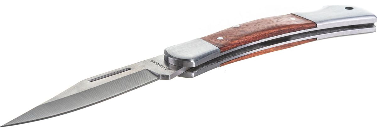 Нож складной 82 мм с деревянными вставками Stayer 47620-1 - фото