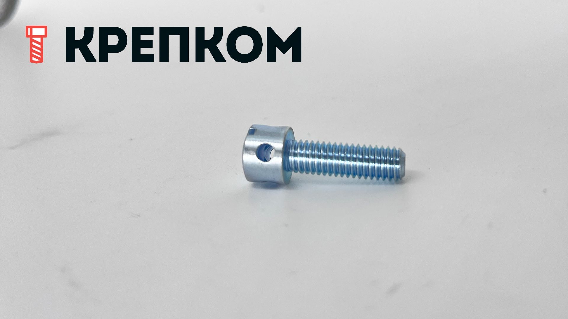 Винт пломбировочный DIN 404, класс прочности 5.8, оцинкованная сталь - фото