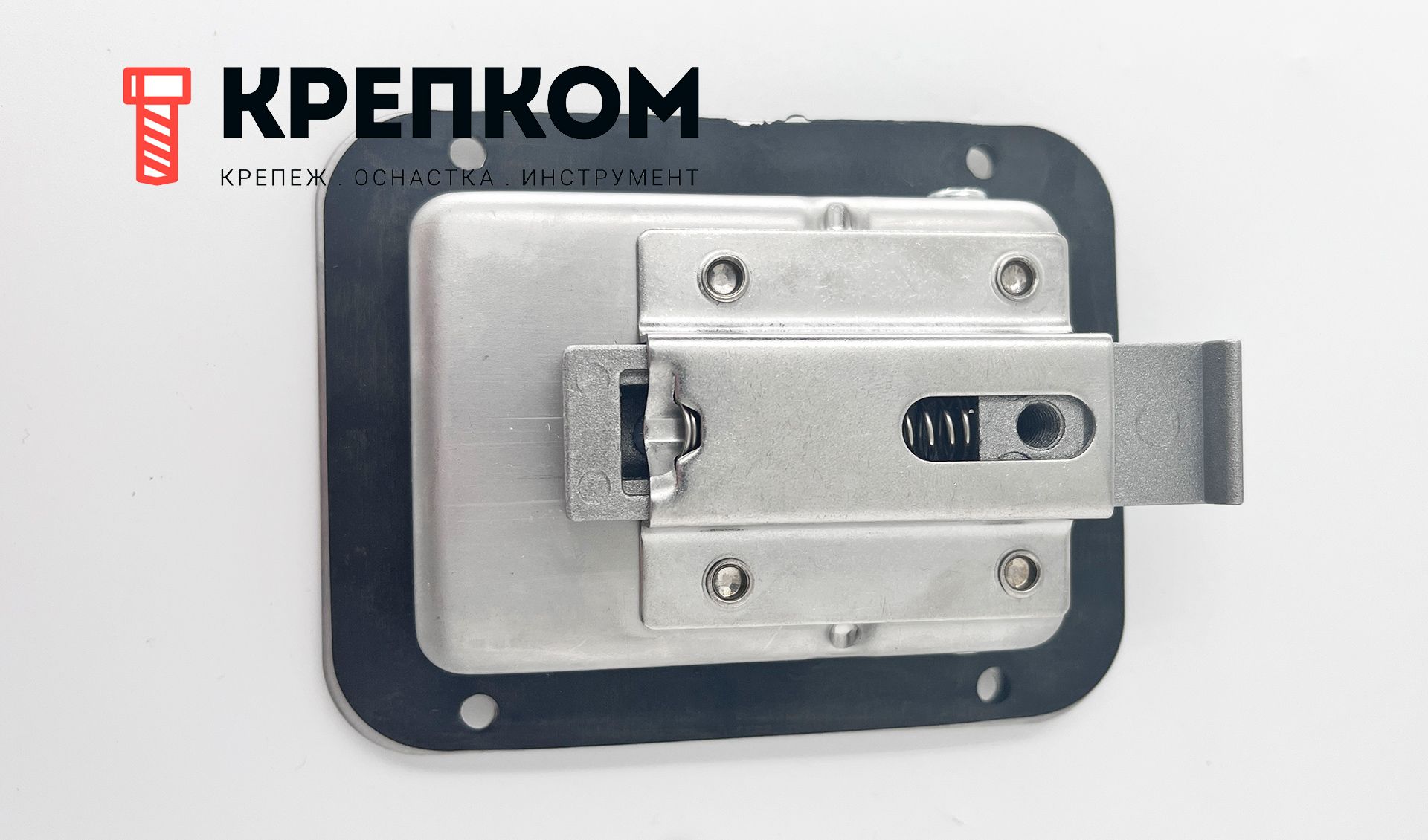 Замок внутренний с защелкой и ключом N51C, нержавеющая сталь - фото