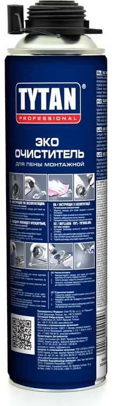 Очиститель для полиуретановой пены TYTAN Professional Еco-Cleaner 63715, 500 мл - фото