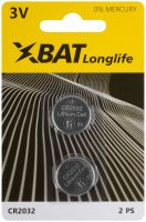Батарейка литиевая CR2032 Хват 3В, FIT CR2032-2BPC, 2 шт