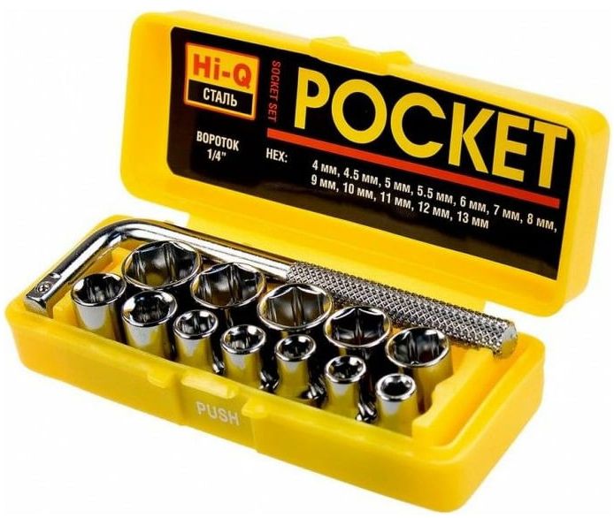 Набор торцевых головок Master Pocket Stayer 2-26089-H13, 13 шт - фото