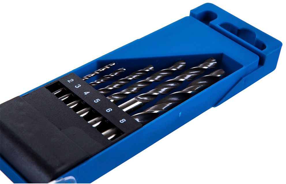 Набор сверл по металлу 2,0-8,0 мм FTools Н010, 6 штук - фото