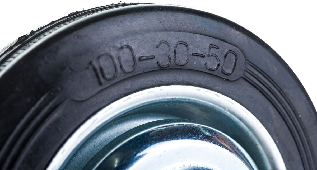 Колесо поворотное с игольчатым подшипником резина/металл ЗУБР - фото