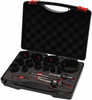 Изображение товара Набор коронок 16-76 мм HSSE-Co8 Master-Tool 1014301010012, биметаллические, 17 предметов