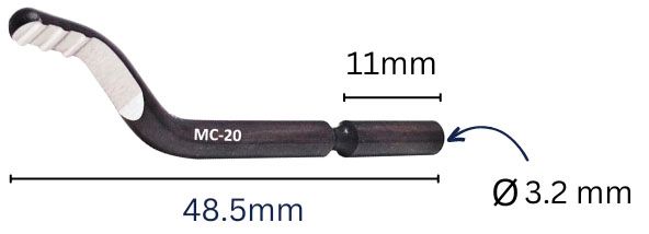 Лезвие для фаскоснимателя d=3,2 мм MС-20 Multi-Cutting CP Gratex 22200, сталь HSS - фото