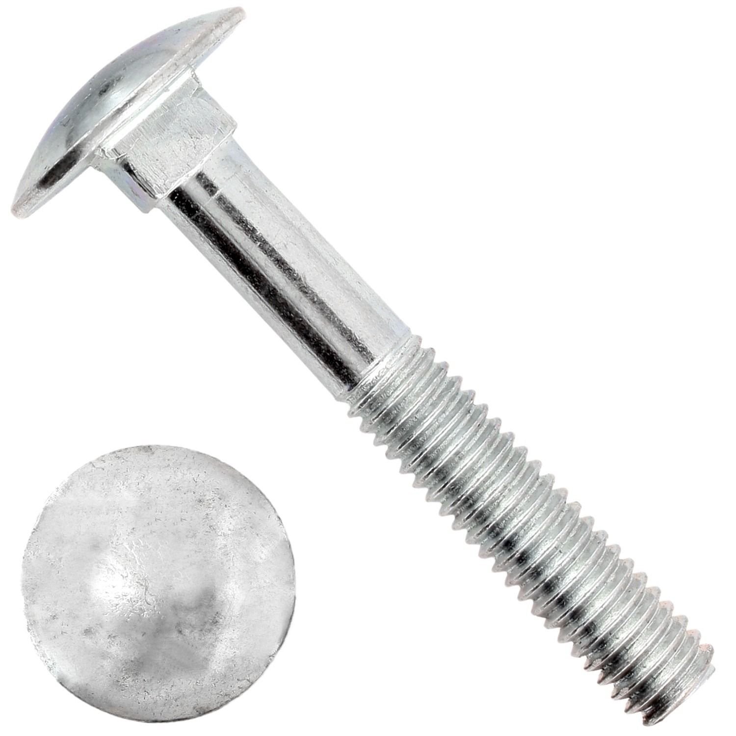 Болт мебельный М12х250 DIN 603, класс прочности 8.8, оцинкованная сталь - фото