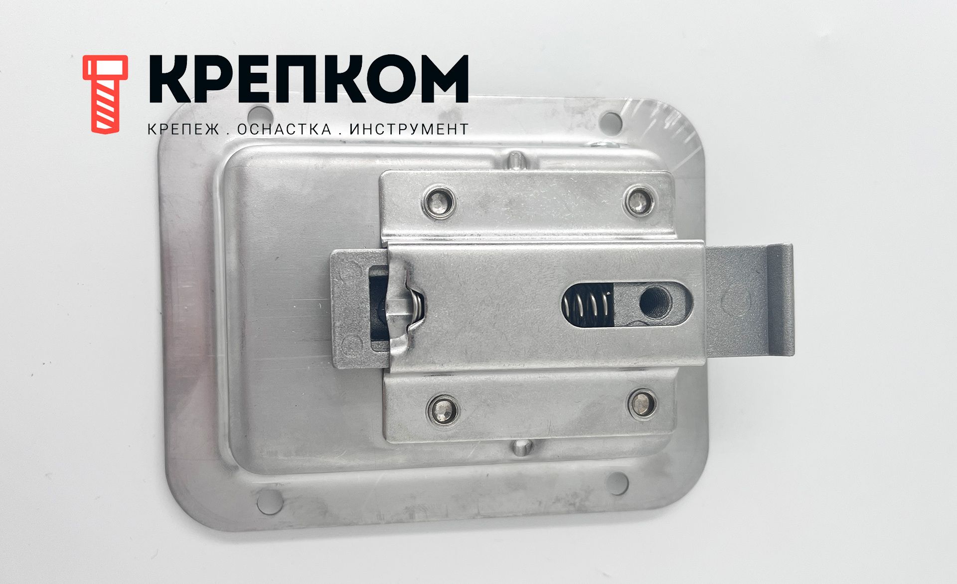 Замок внутренний с защелкой и ключом N51C, нержавеющая сталь - фото