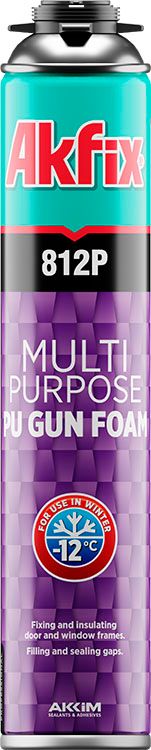 Пена монтажная профессиональная всесезонная 812P Akfix FA081, 850 гр - фото