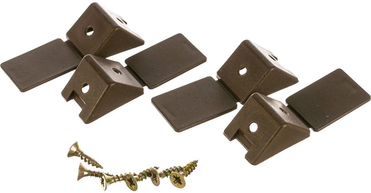 Уголок мебельный с саморезами 4x15 мм ЗУБР, 4 шт - фото