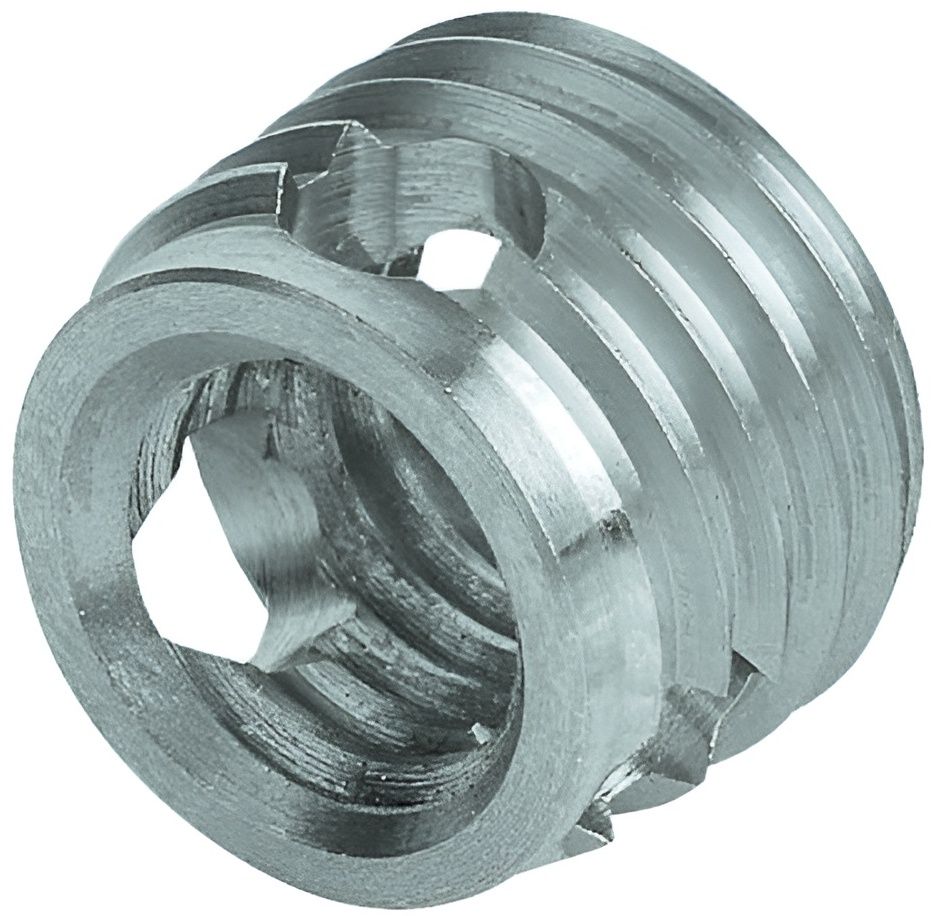 Вставка резьбовая cамонарезная М6х1,25 мм L=8 мм Ensat 88307, оцинкованная сталь - фото