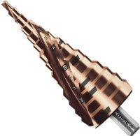 Изображение товара Сверло по металлу ступенчатое 9-36 мм, 10 ступеней, с винтовой проточкой Кобальт, 3Т хвостовик ЗУБР 29674-9-36-10, сталь Р6М5