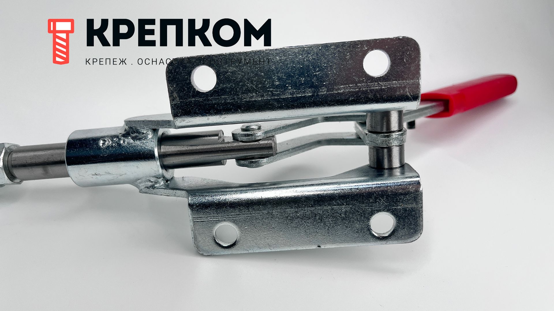 Зажим плунжерный (рычажный) L=190 мм, нагрузка 454 кг, 414-FN, оцинкованная сталь - фото