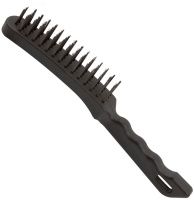 Щетка проволочная стальная с пластмассовой ручкой, 6 рядов, 275 мм КУРС 38444