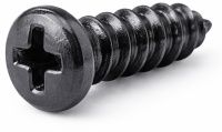 Шуруп полусфера с полной резьбой, черный
