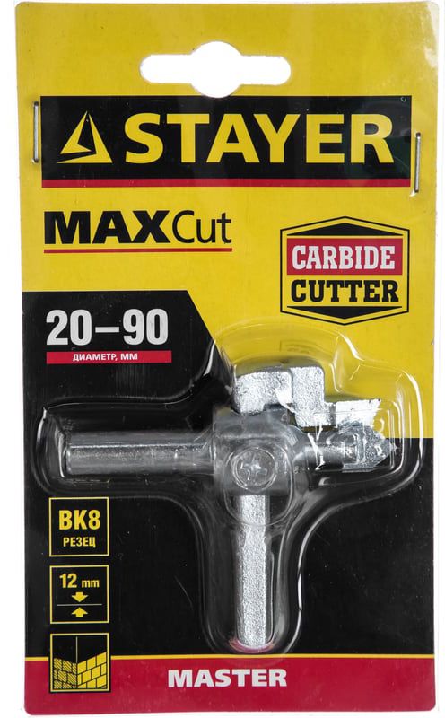 Сверло регулируемое по кафелю Балеринка 20-90 мм однорезцовое Master Stayer 3330 - фото