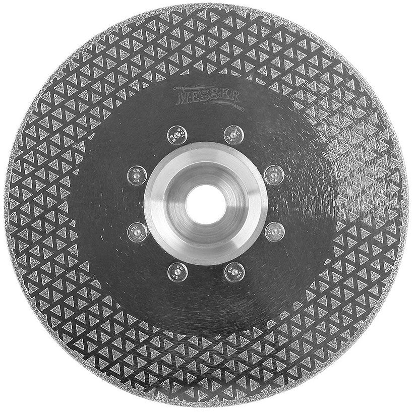 Диск алмазный гальванический для резки и шлифовки мрамора M/F 230 мм, Messer 01-44-230 - фото