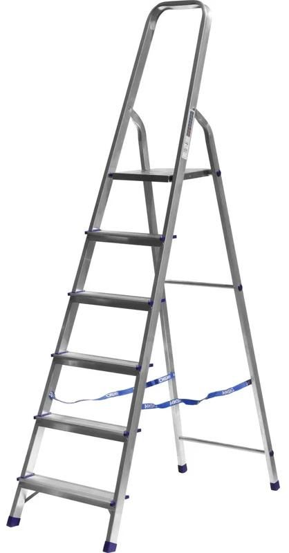 Стремянка 6 ступеней, 124 см СИБИН 38801-6, алюминий - фото