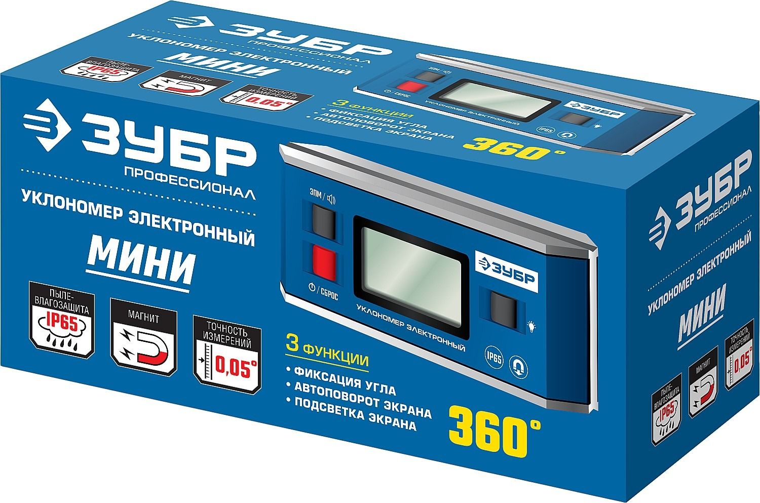 Уровень-уклономер электронный магнитный МИНИ ЗУБР PROF 34745_z01 - фото