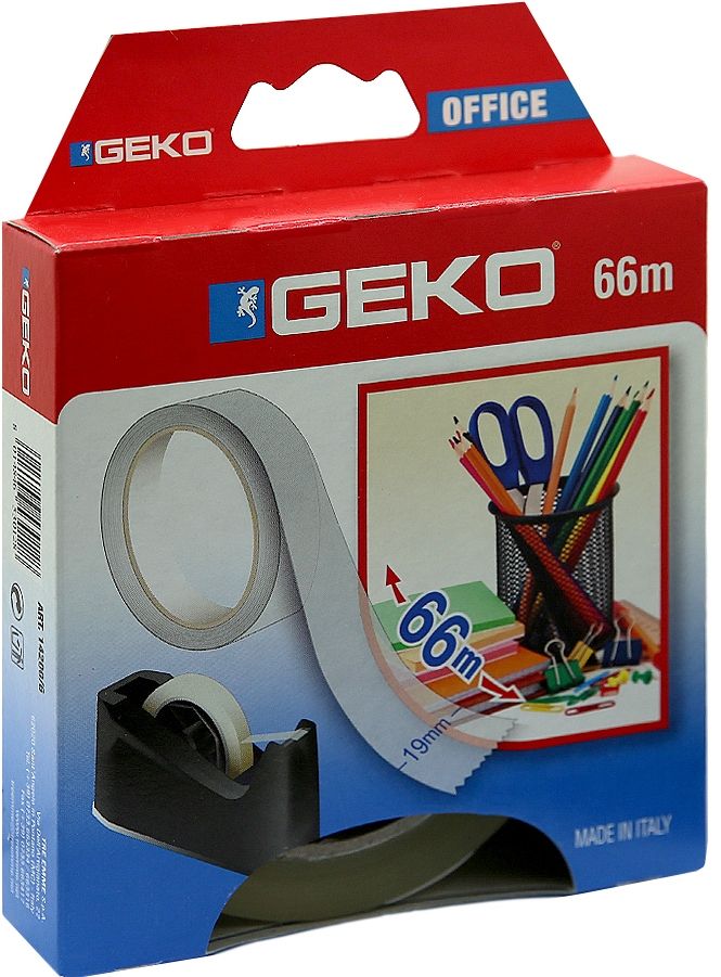 Клейкая лента прозрачная 19 мм 66 м Geko 14200/6М - фото