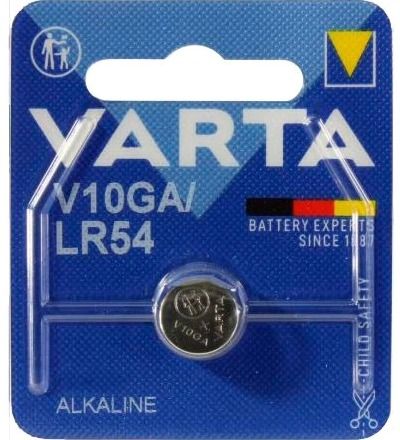 Батарейка щелочная тип таблетка 1,5 В 80 мА·ч V10GA (LR54) Varta Alkaline - фото