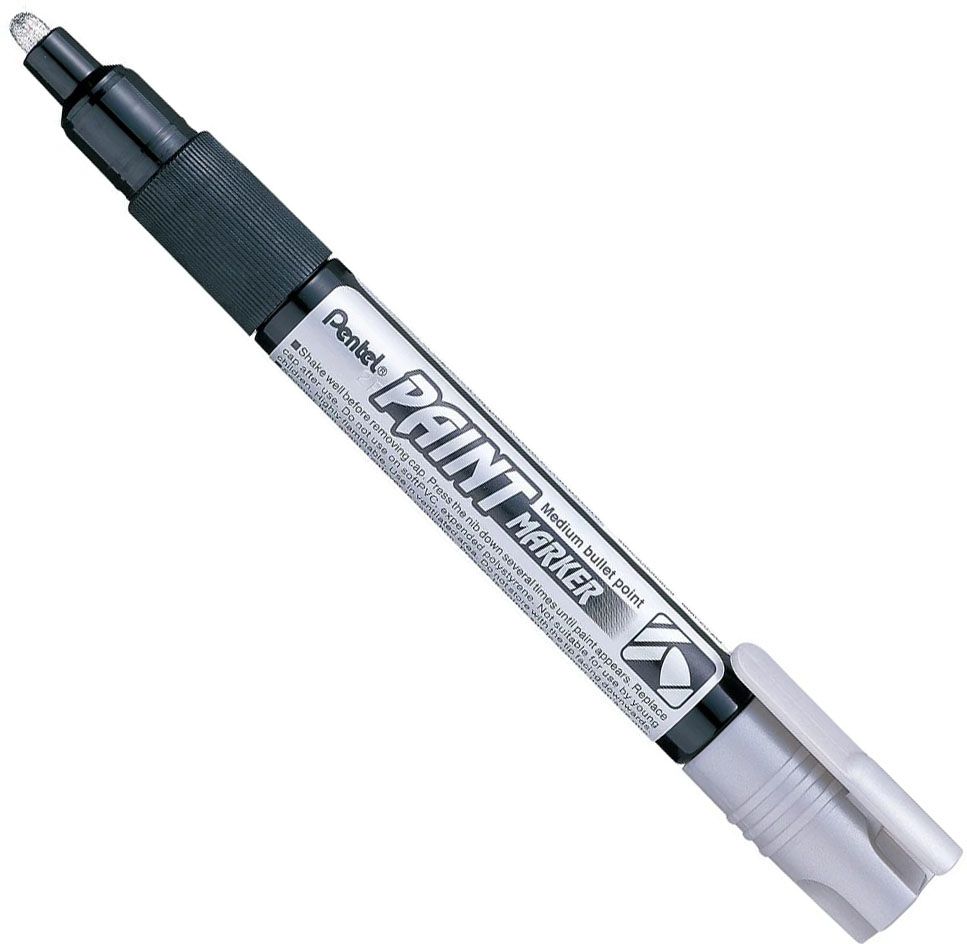 Маркер перманентный 4,2 мм Paint Marker, Pentel MMP20-Z, серебро - фото