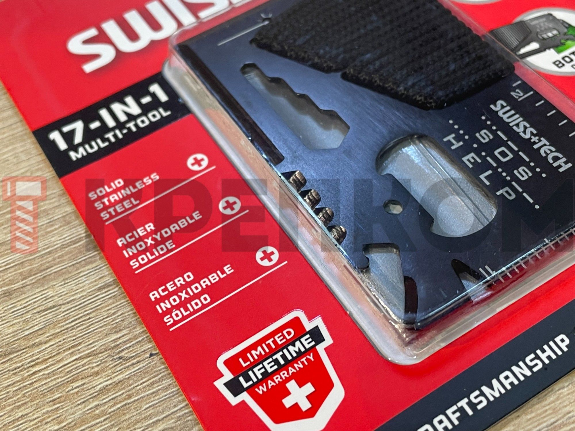 Карманный мультиинструмент 17в1 Credit Card Survival Tool, Swiss+Tech ST33329 - фото
