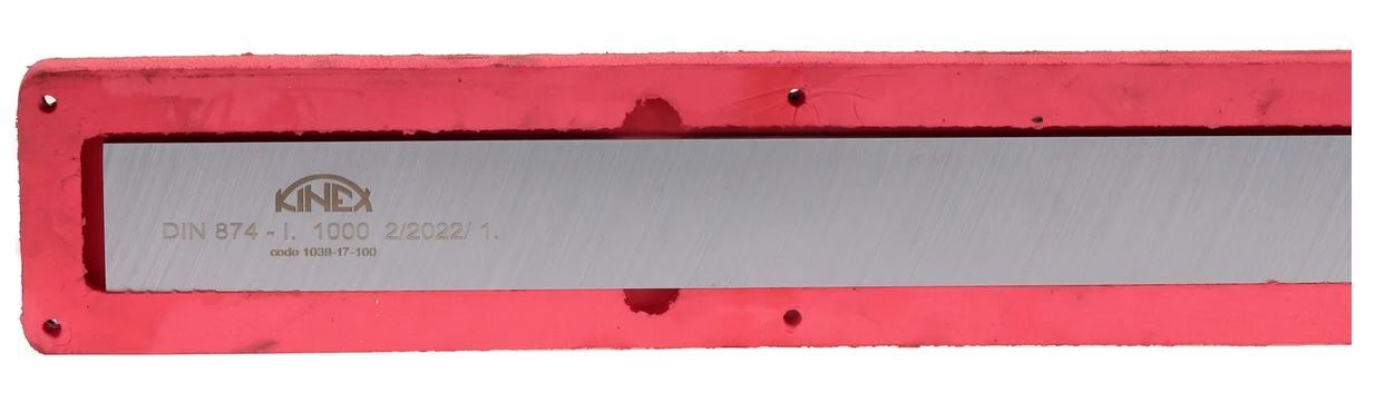 Линейка поверочная ШП-1000х50х10мм DIN 874 класс 1 INOX Kinex, нержавеющая сталь - фото