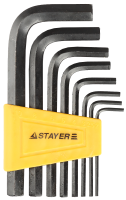 Изображение товара Набор имбусовых ключей 2-10 мм Standard Stayer 27405-H8, 8 шт